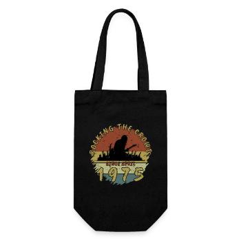 50. Geburtstag Rocking the crowd GIT 04/1975 - Geschenkbeutel für Flaschen - Schwarz - Vorne