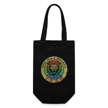30th Birthday Wild, free & untamed since 1995 - Gift Bag for Bottles - black - Front
