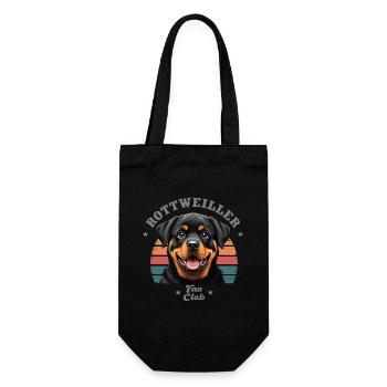 Rottweiler fan club Tshirt chien drôles - Sac à bouteille - noir - Devant