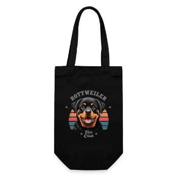 Rottweiler fan club Tshirt drôle - Sac à bouteille - noir - Devant