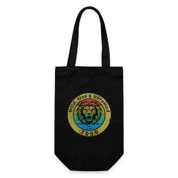 Wild, free & untamed since 06/2000 - Gift Bag for Bottles - black - Front