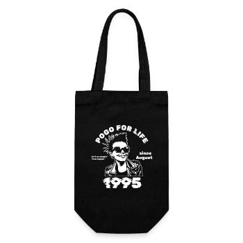 30. Geburtstag Pogo for life since 08/1995 - Geschenkbeutel für Flaschen - Schwarz - Vorne