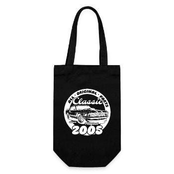 20. Geburtstag - Klassiker Musclecar 08/2005 - Geschenkbeutel für Flaschen - Schwarz - Vorne