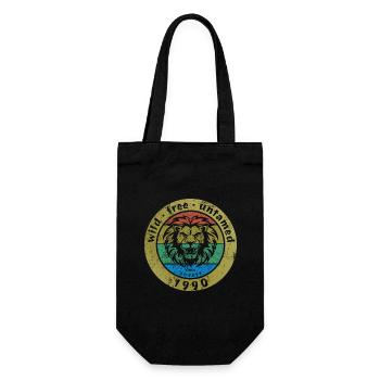 35. Geburtstag Wild, free & untamed since 08/1990 - Gift Bag for Bottles - black - Front