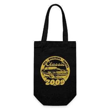 16. Geburtstag - Klassiker Musclecar 08/2009 - Geschenkbeutel für Flaschen - Schwarz - Vorne