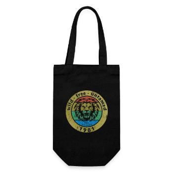 44. Geburtstag Wild, free & untamed since 08/1981 - Gift Bag for Bottles - black - Front