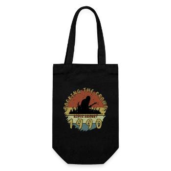 35th Birthday Rocking the crowd GIT 08/1990 - Gift Bag for Bottles - black - Front