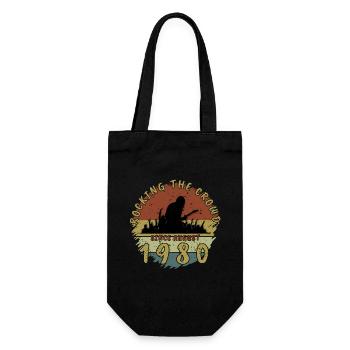 45th Birthday Rocking the crowd GIT 08/1980 - Gift Bag for Bottles - black - Front