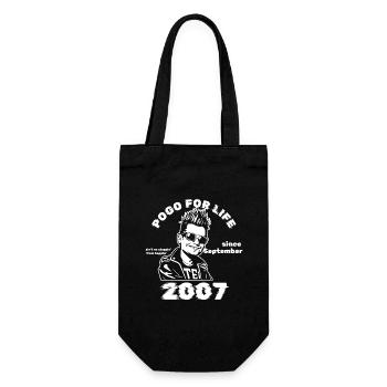 18. Geburtstag Pogo for life since 09/2007 - Geschenkbeutel für Flaschen - Schwarz - Vorne