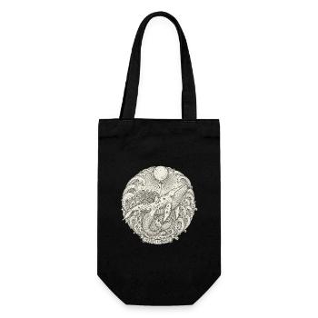 Ozeanische Umarmung Mermaids - Geschenkbeutel für Flaschen - Schwarz - Vorne