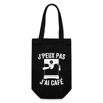J'Peux Pas J'ai Café Cadeau Drôle Café Du Coin - Sac à bouteille - noir - Devant