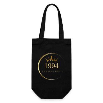 Generation Y Baujahr 1994 - Geschenkbeutel für Flaschen - Schwarz - Vorne