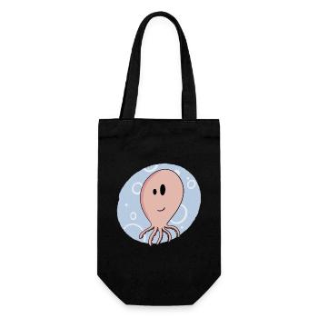 Sea / Summer / Octopus / Octopus / Squid - Gift Bag for Bottles - black - Front