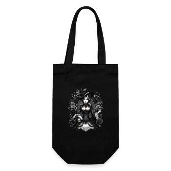 Victorian Beauty: Elegance in Black and White - Gift Bag for Bottles - black - Front