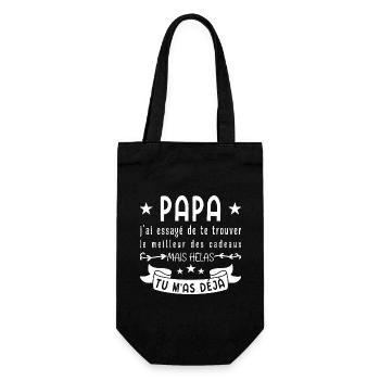 Dad, I've been trying to find you the best gift - Gift Bag for Bottles - black - Front