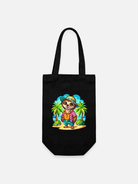 Paresseux mignon des vacances - Sac à bouteille - noir