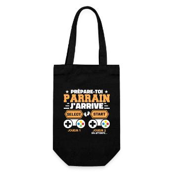 Prépare Toi Parrain J'arrive - Annonce Grossesse - Sac à bouteille - noir - Devant
