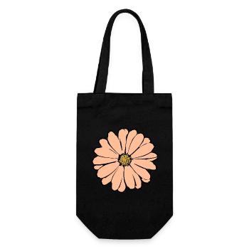 Flower Pastel Flower Flowers Pastel Flowers - Gift Bag for Bottles - black - Front