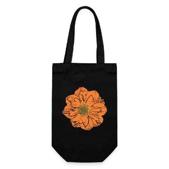 Fleur cadeau - Sac à bouteille - noir - Devant