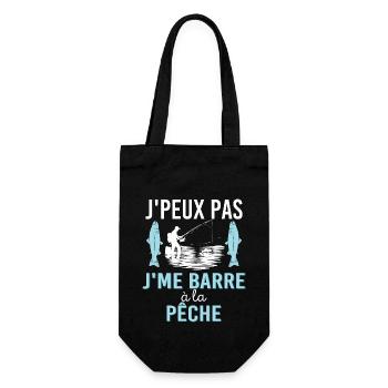 Fisherman humor I can't I go fishing - Gift Bag for Bottles - black - Front