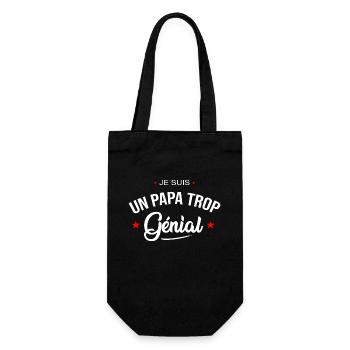 je suis un papa trop génial cadeau papa fête - Sac à bouteille - noir - Devant