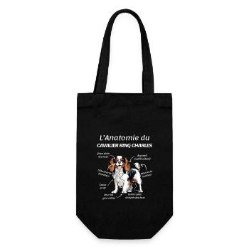 Cavalier King Charles Humor Woman Cavalier King - Gift Bag for Bottles - black - Front