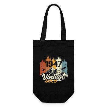 Vintage Juli 1947 Geburtstagsgeschenk Juli 1947 - Geschenkbeutel für Flaschen - Schwarz - Vorne