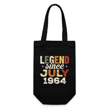 Juli 1964 Geburtstagsgeschenk Juli 1964 Geburtstag - Geschenkbeutel für Flaschen - Schwarz - Vorne