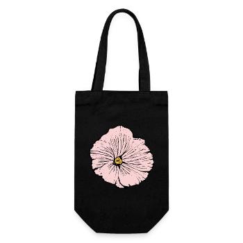 Flower Pink Pink Flower Flowers Pink Pink Flowers - Gift Bag for Bottles - black - Front
