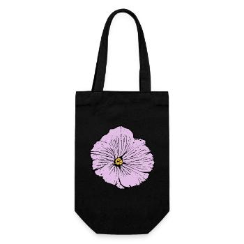 Blume pastell Blume Blumen pastell Blumen flieder - Geschenkbeutel für Flaschen - Schwarz - Vorne