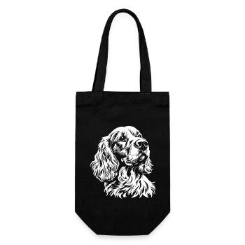 Cocker Spaniel - Fan de chiens - Sac à bouteille - noir - Devant