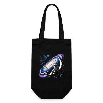 Moon Astronaut Science Space - Gift Bag for Bottles - black - Front
