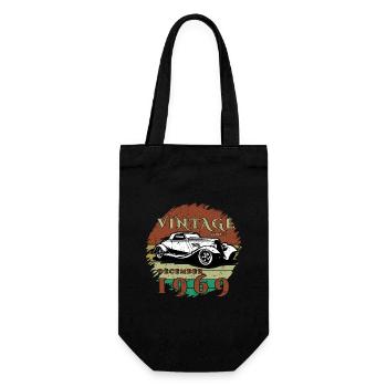 55th Birthday - Classic - Vintage since 12/1969 - Gift Bag for Bottles - black - Front