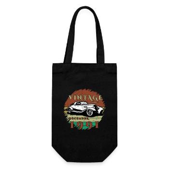 33. Geburtstag - Klassiker - Vintage since 12/1991 - Geschenkbeutel für Flaschen - Schwarz - Vorne
