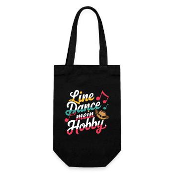 Line Dance mein Hobby - Geschenkbeutel für Flaschen - Schwarz - Vorne