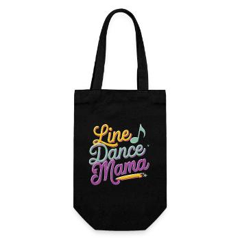 Mama tanzt Line Dance Line Dancing Mom - Geschenkbeutel für Flaschen - Schwarz - Vorne