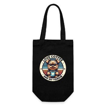 J’ai besoin de café et de mon Yorkie - Sac à bouteille - noir - Devant