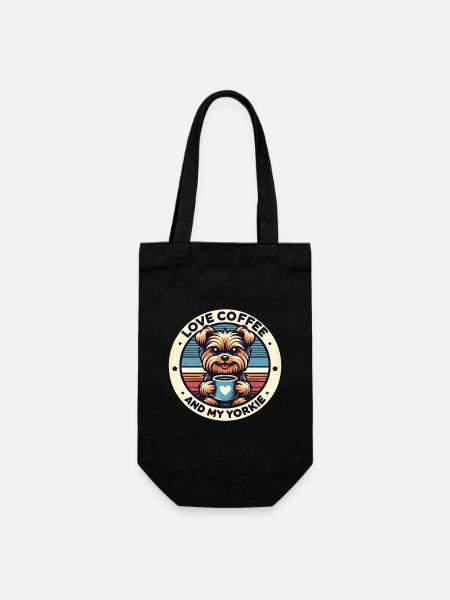 J’ai besoin de café et de mon Yorkie - Sac à bouteille - noir