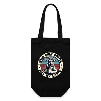 J’ai juste besoin de café et de mes chèvres - Sac à bouteille - noir - Devant