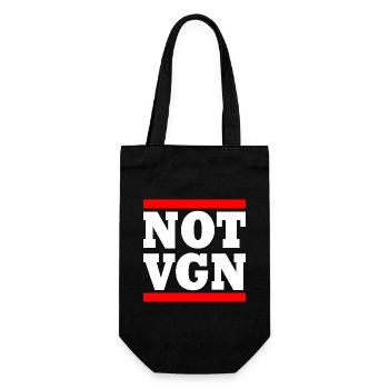Not vegan - Geschenkbeutel für Flaschen - Schwarz - Vorne