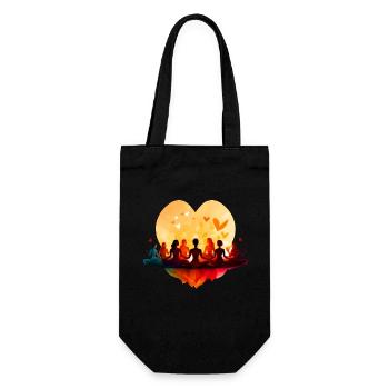 Tantra Yoga Liebe - Geschenkbeutel für Flaschen - Schwarz - Vorne