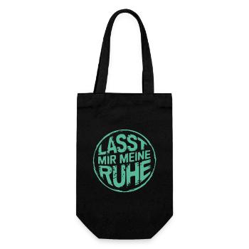 Lasst mir meine Ruhe - nicht stören - Geschenkbeutel für Flaschen - Schwarz - Vorne