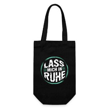 Lasst mir meine Ruhe - nicht stören - Geschenkbeutel für Flaschen - Schwarz - Vorne