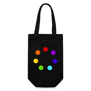 Cercle de sphères multicolores - Sac à bouteille - noir - Devant