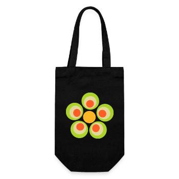 Jour de la Saint-Patrick vert à motif floral des années 70 - Sac à bouteille - noir - Devant