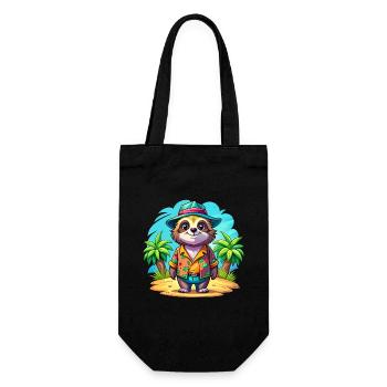 Paresseux mignon des vacances - Sac à bouteille - noir - Devant