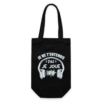 Je Ne T'entends Pas Je Joue - Sac à bouteille - noir - Devant