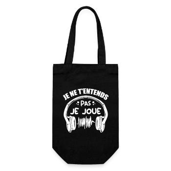 Je Ne T'entends Pas Je Joue - Sac à bouteille - noir - Devant