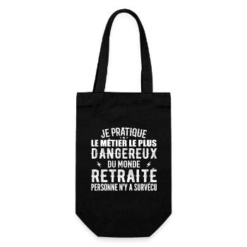 The Most Job in the Retired World - Gift Bag for Bottles - black - Front