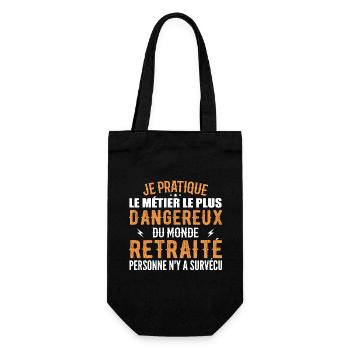 The Most Job in the Retired World - Gift Bag for Bottles - black - Front